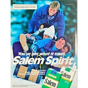 Salem Cigarettes "You Have Wht It Takes: Salem Spirit" Vintage Print Ad 1983